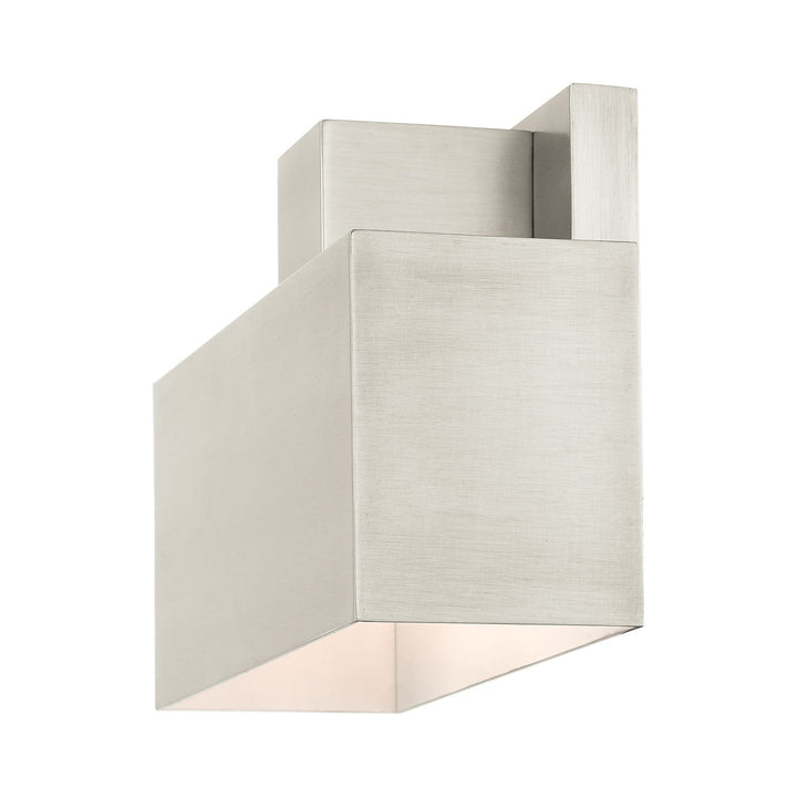 1 Light Brushed Nickel Outdoor Ada Wall Sconce
