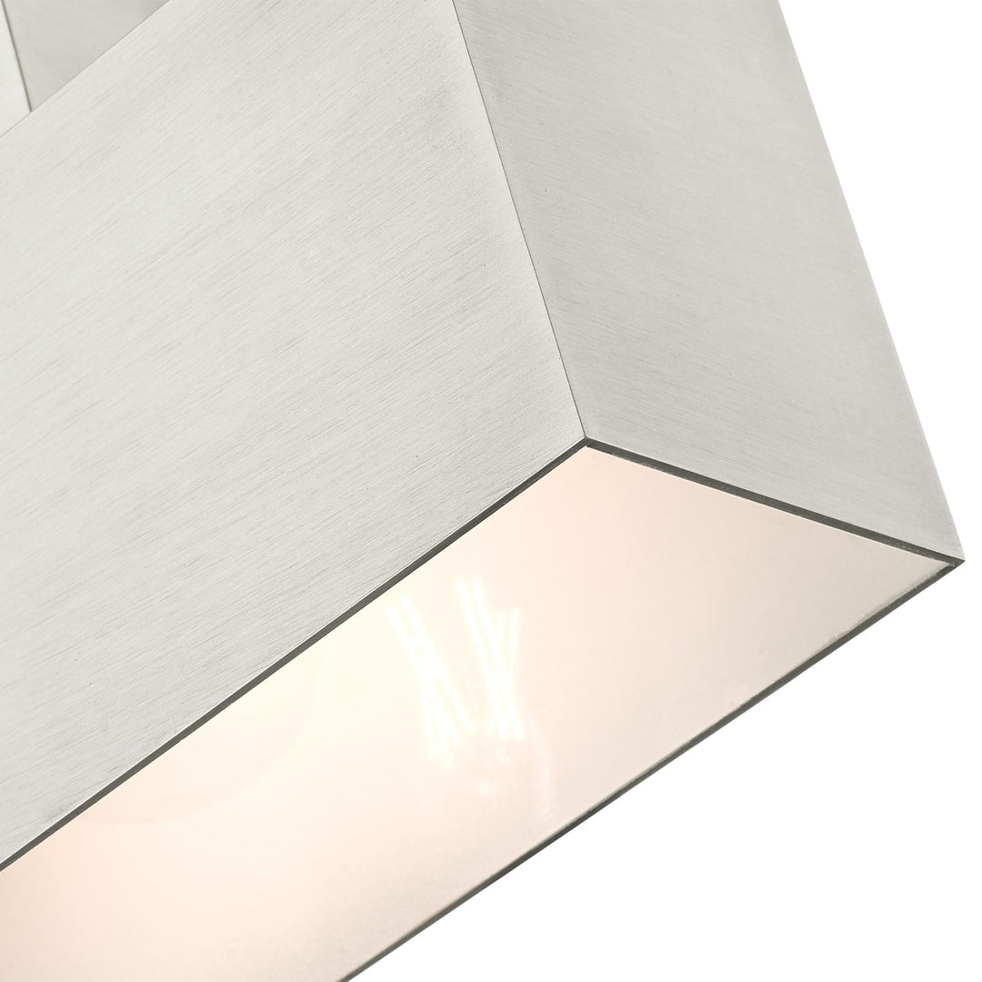 1 Light Brushed Nickel Outdoor Ada Wall Sconce