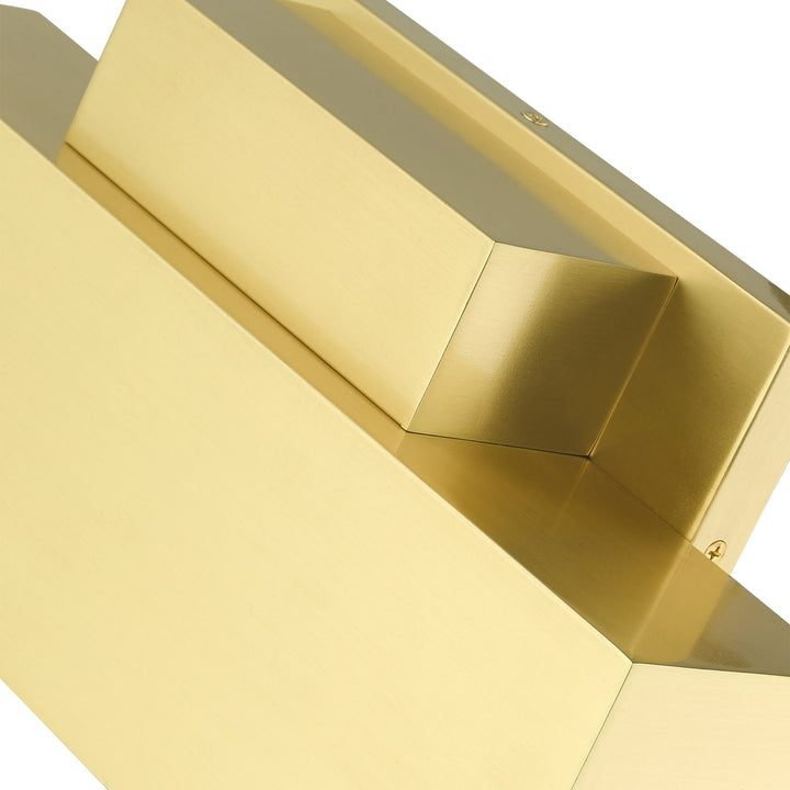 2 Light Satin Brass Outdoor Ada Wall Sconce