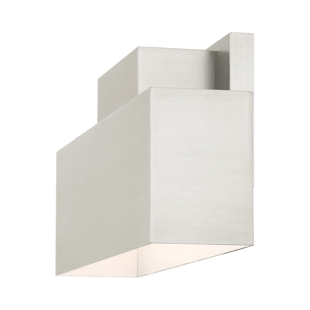 2 Light Brushed Nickel Outdoor Ada Wall Sconce