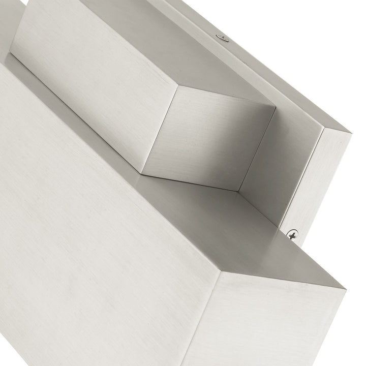2 Light Brushed Nickel Outdoor Ada Wall Sconce