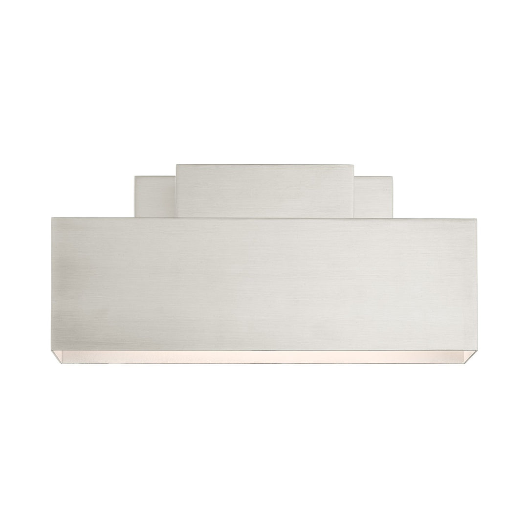 2 Light Brushed Nickel Outdoor Ada Wall Sconce