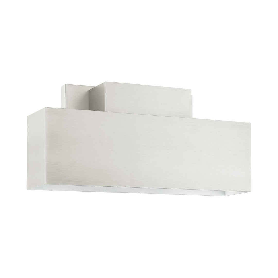 2 Light Brushed Nickel Outdoor Ada Wall Sconce