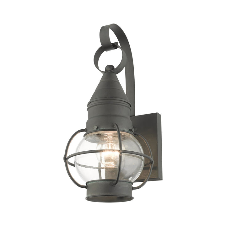 1 Light Charcoal Outdoor Wall Lantern
