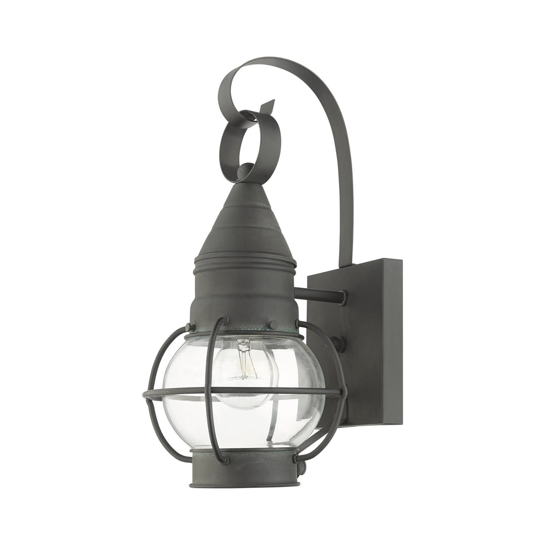 1 Light Charcoal Outdoor Wall Lantern