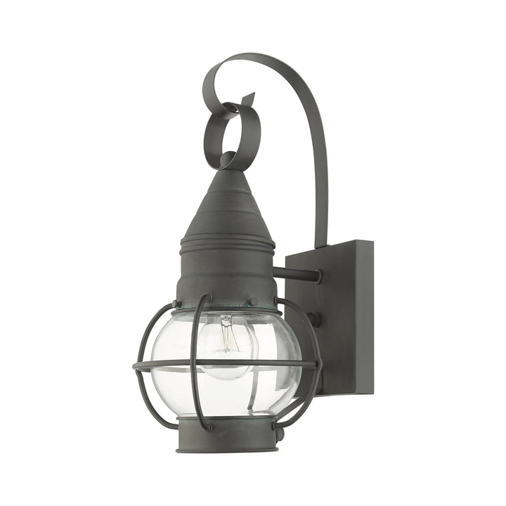 1 Light Charcoal Outdoor Wall Lantern