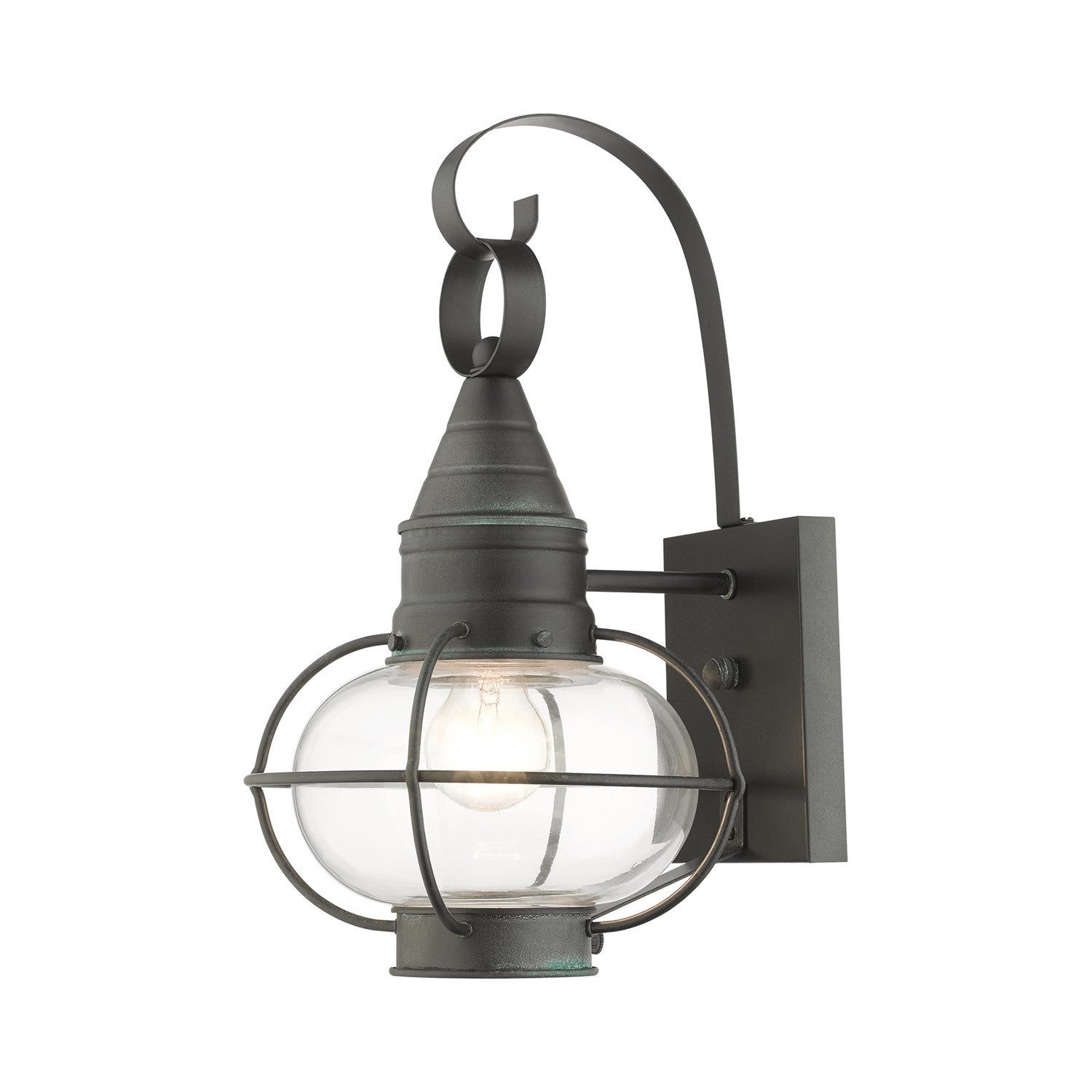 1 Light Charcoal Outdoor Wall Lantern by Livex Lighting