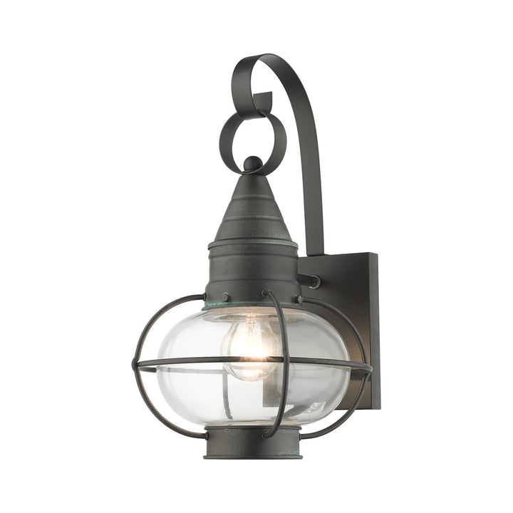 1 Light Charcoal Outdoor Wall Lantern