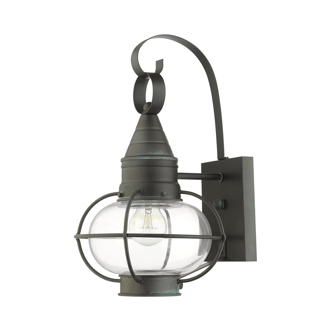 1 Light Charcoal Outdoor Wall Lantern