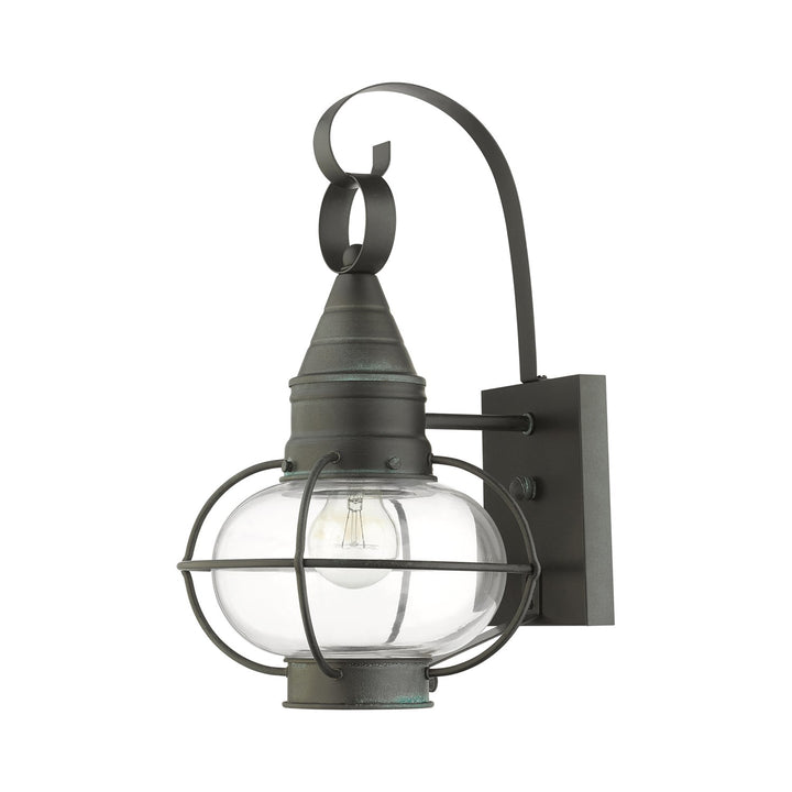 1 Light Charcoal Outdoor Wall Lantern