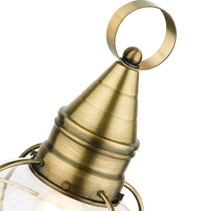 1 Light Antique Brass Outdoor Post Top Lantern