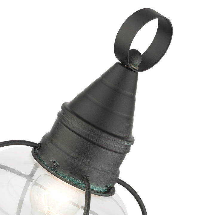 1 Light Charcoal Outdoor Post Top Lantern