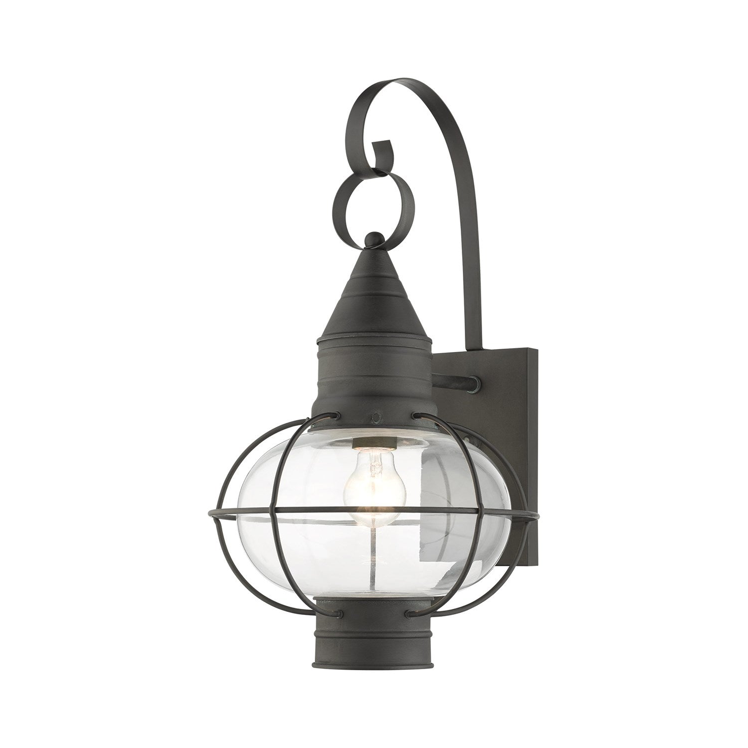1 Light Charcoal Outdoor Wall Lantern by Livex Lighting