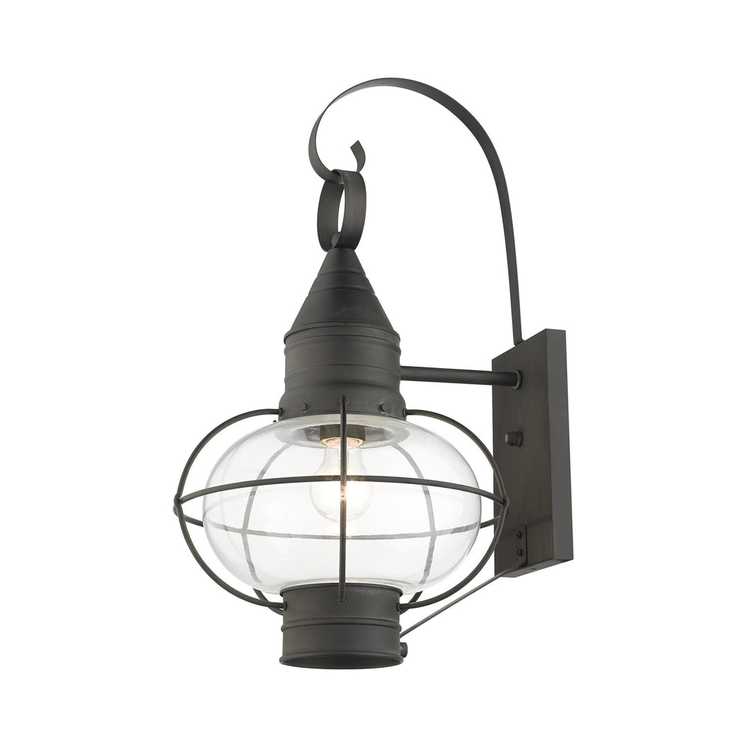 1 Light Charcoal Outdoor Wall Lantern
