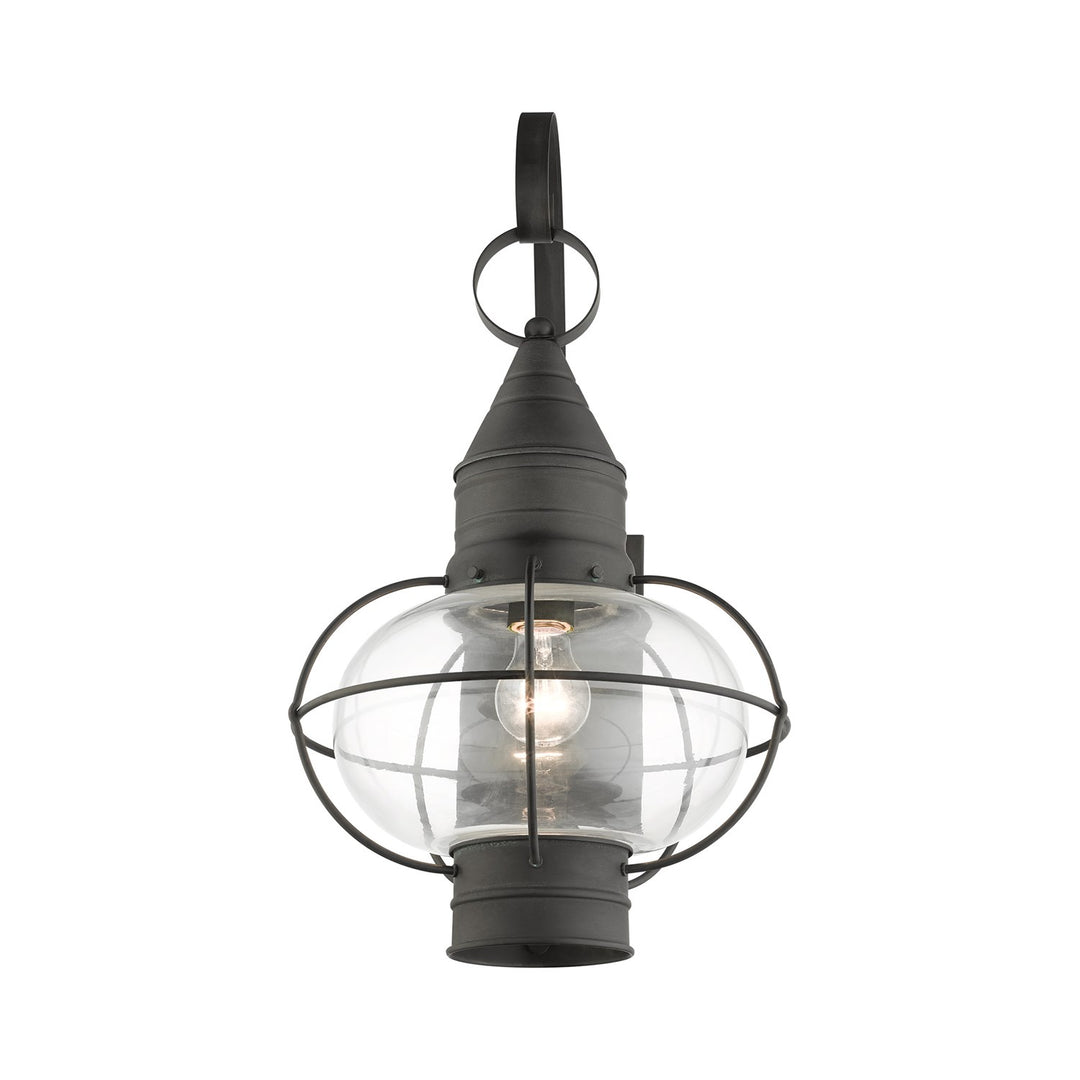 1 Light Charcoal Outdoor Wall Lantern