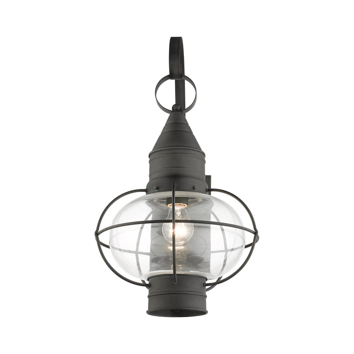 1 Light Charcoal Outdoor Wall Lantern