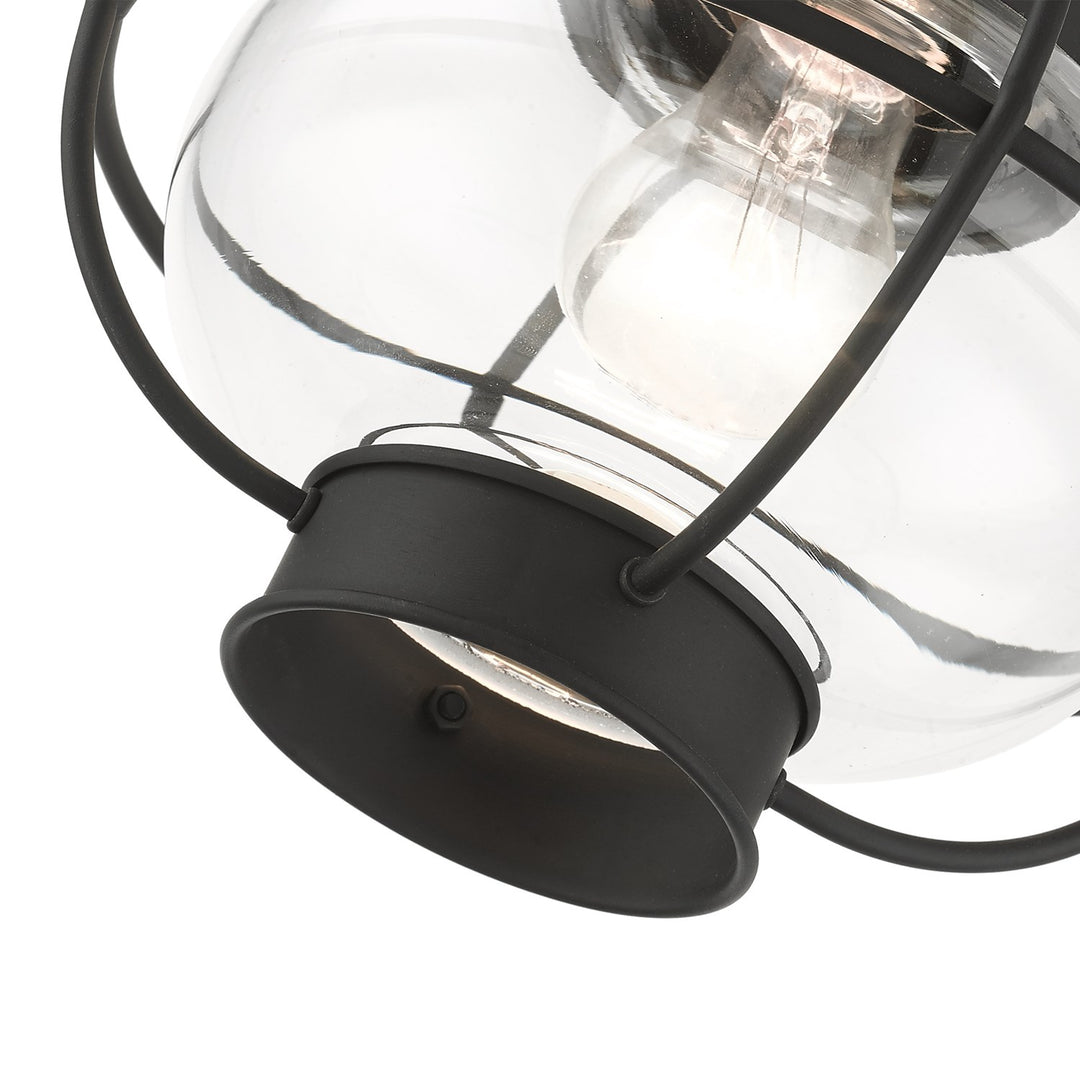 1 Light Black Outdoor Pendant Lantern