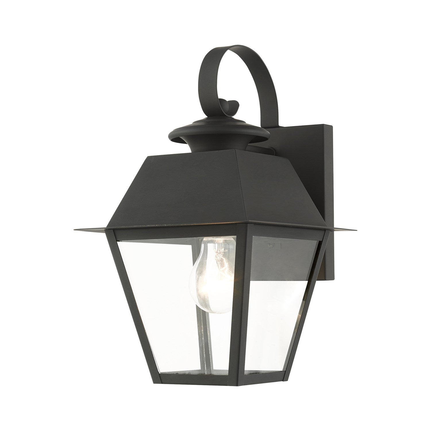 1 Light Black Outdoor Wall Lantern by Livex Lighting
