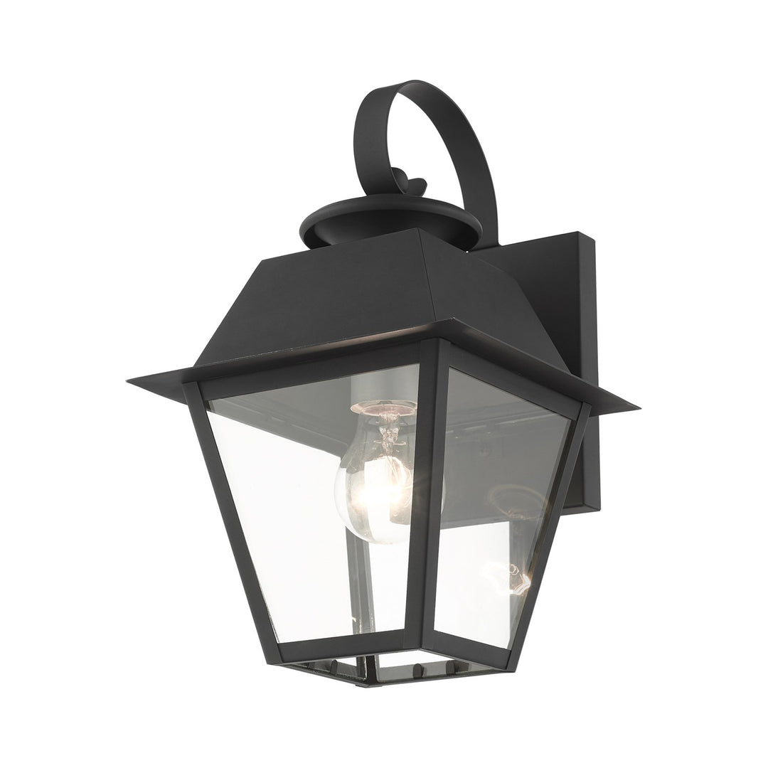 1 Light Black Outdoor Wall Lantern