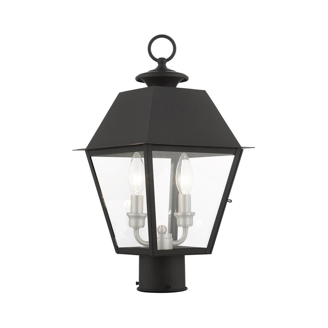 2 Light Black Outdoor Post Top Lantern by Livex Lighting