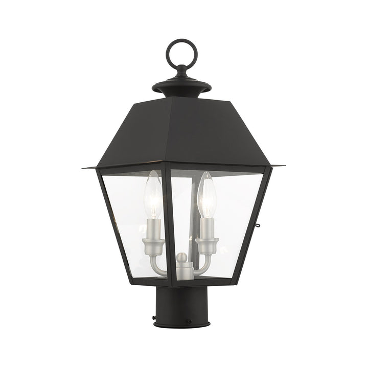 2 Light Black Outdoor Post Top Lantern by Livex Lighting
