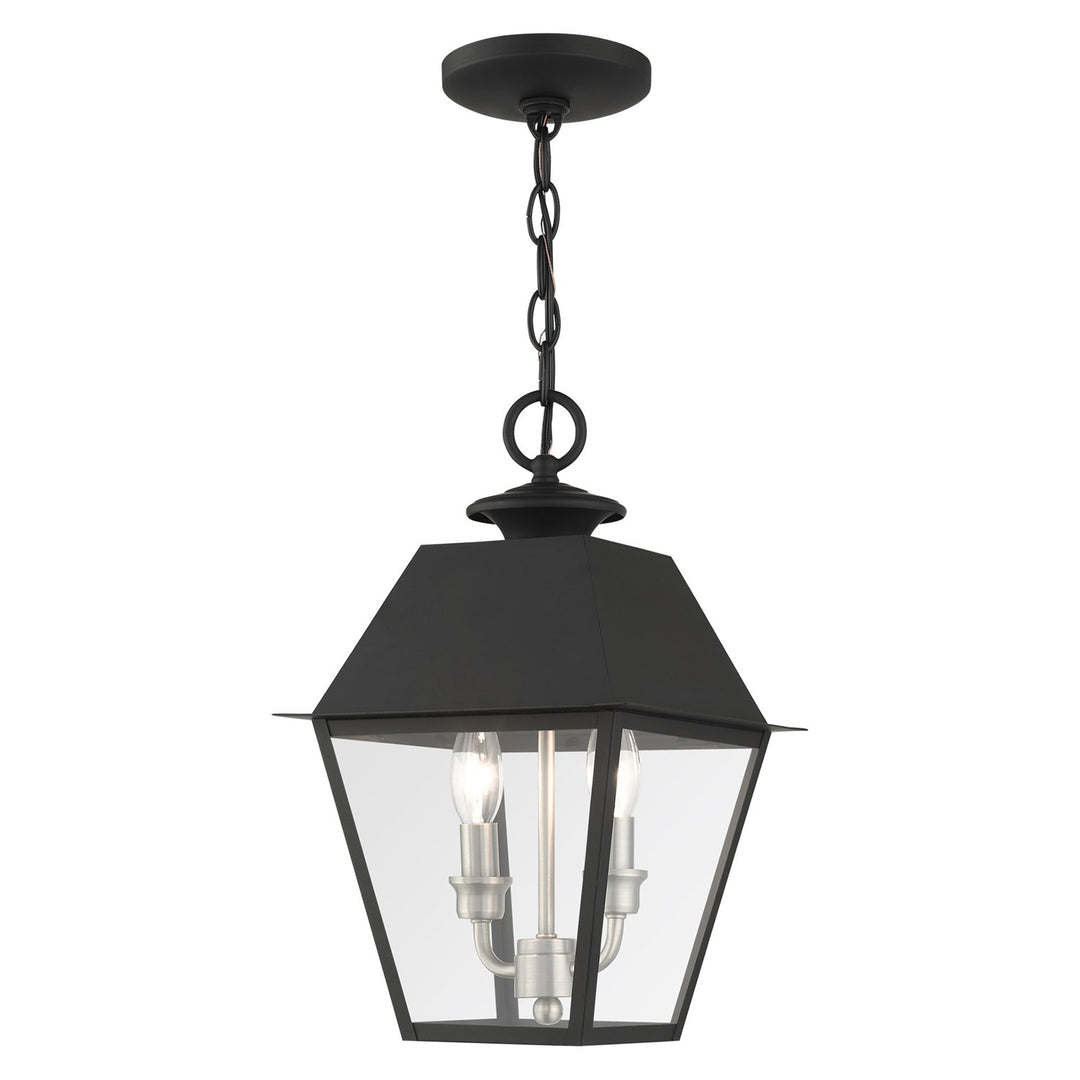 2 Light Black Outdoor Pendant Lantern by Livex Lighting