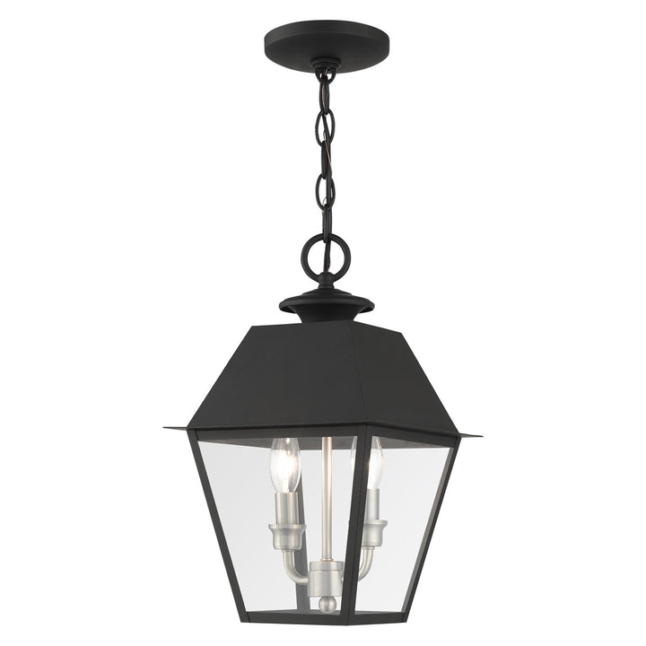 2 Light Black Outdoor Pendant Lantern by Livex Lighting