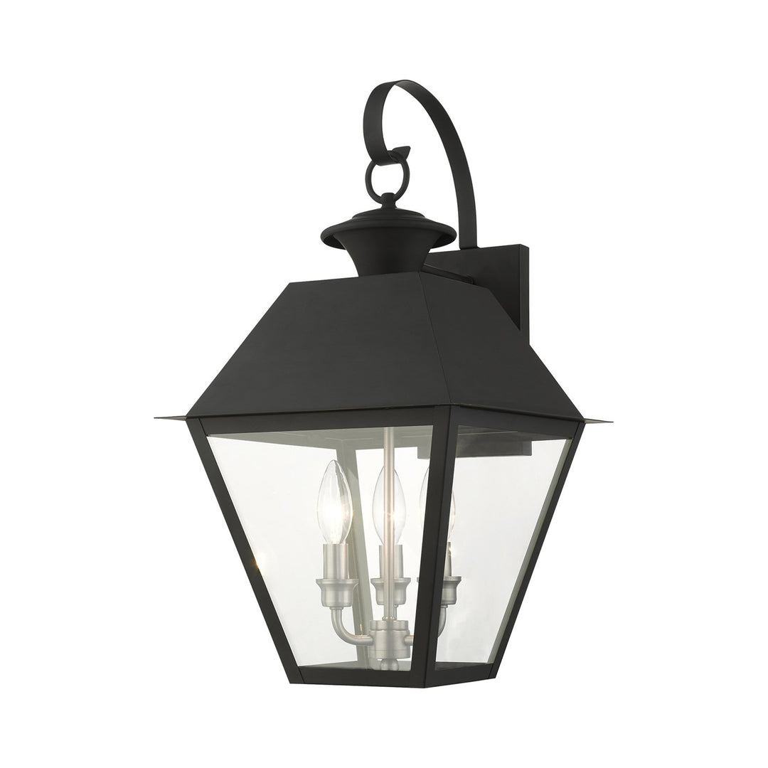 3 Light Black Outdoor Wall Lantern by Livex Lighting