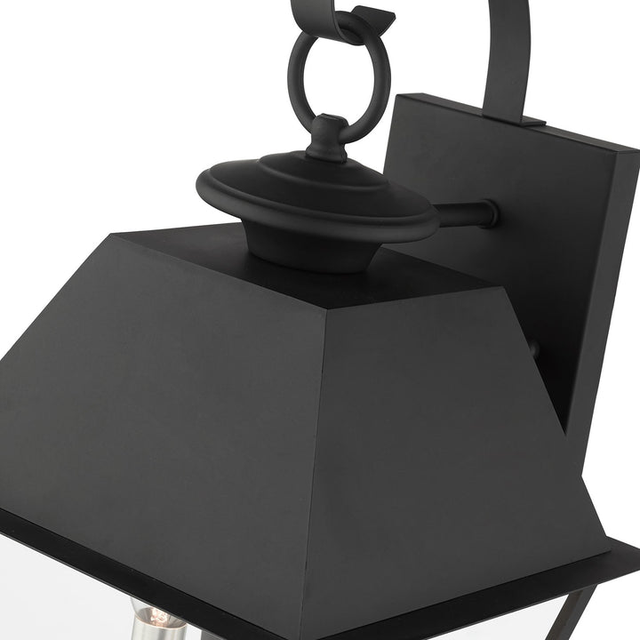 3 Light Black Outdoor Wall Lantern