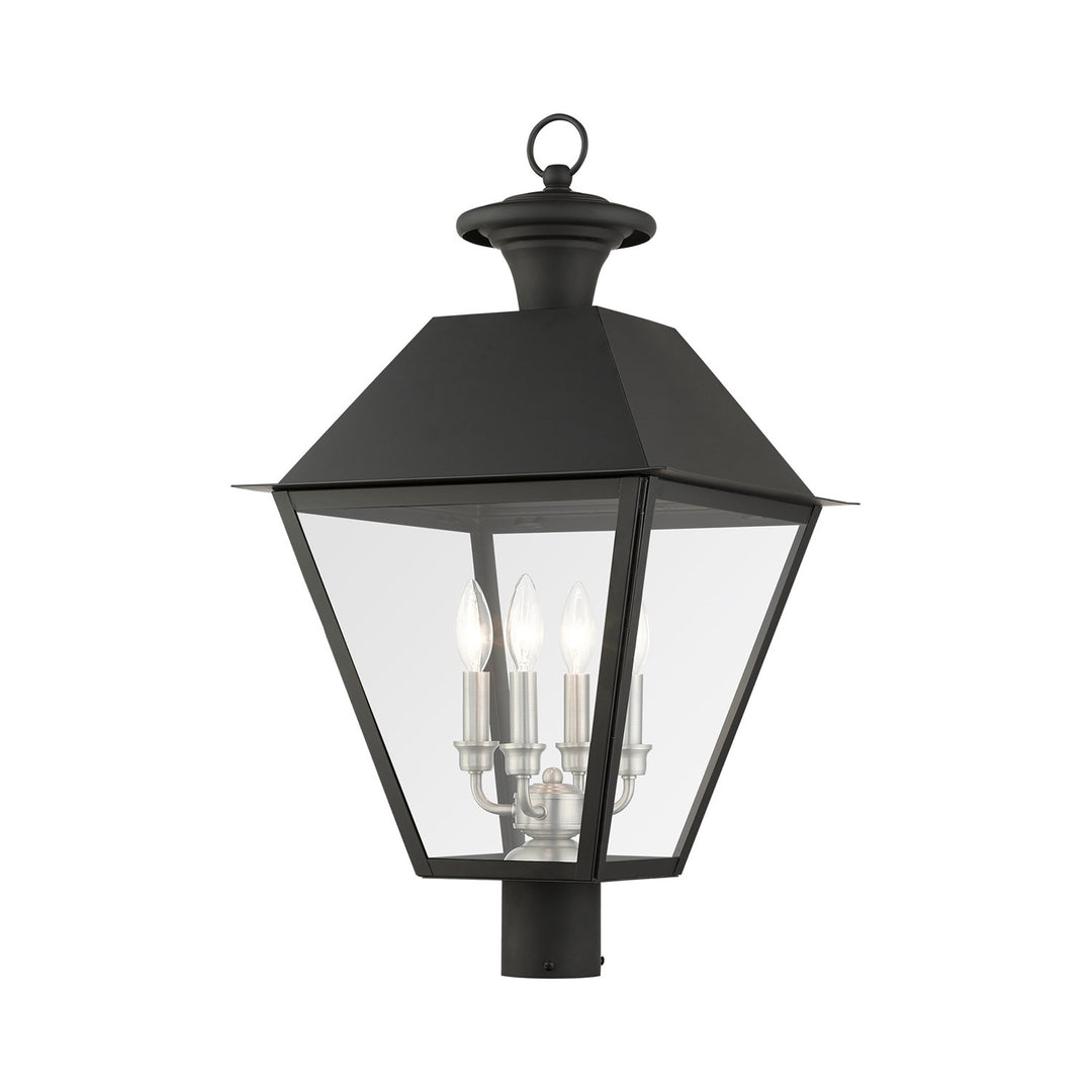 4 Light Black Outdoor Post Top Lantern by Livex Lighting