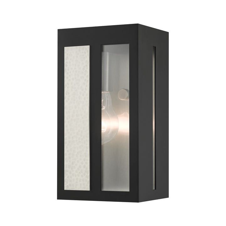 1 Light Black Outdoor Ada Wall Lantern by Livex Lighting