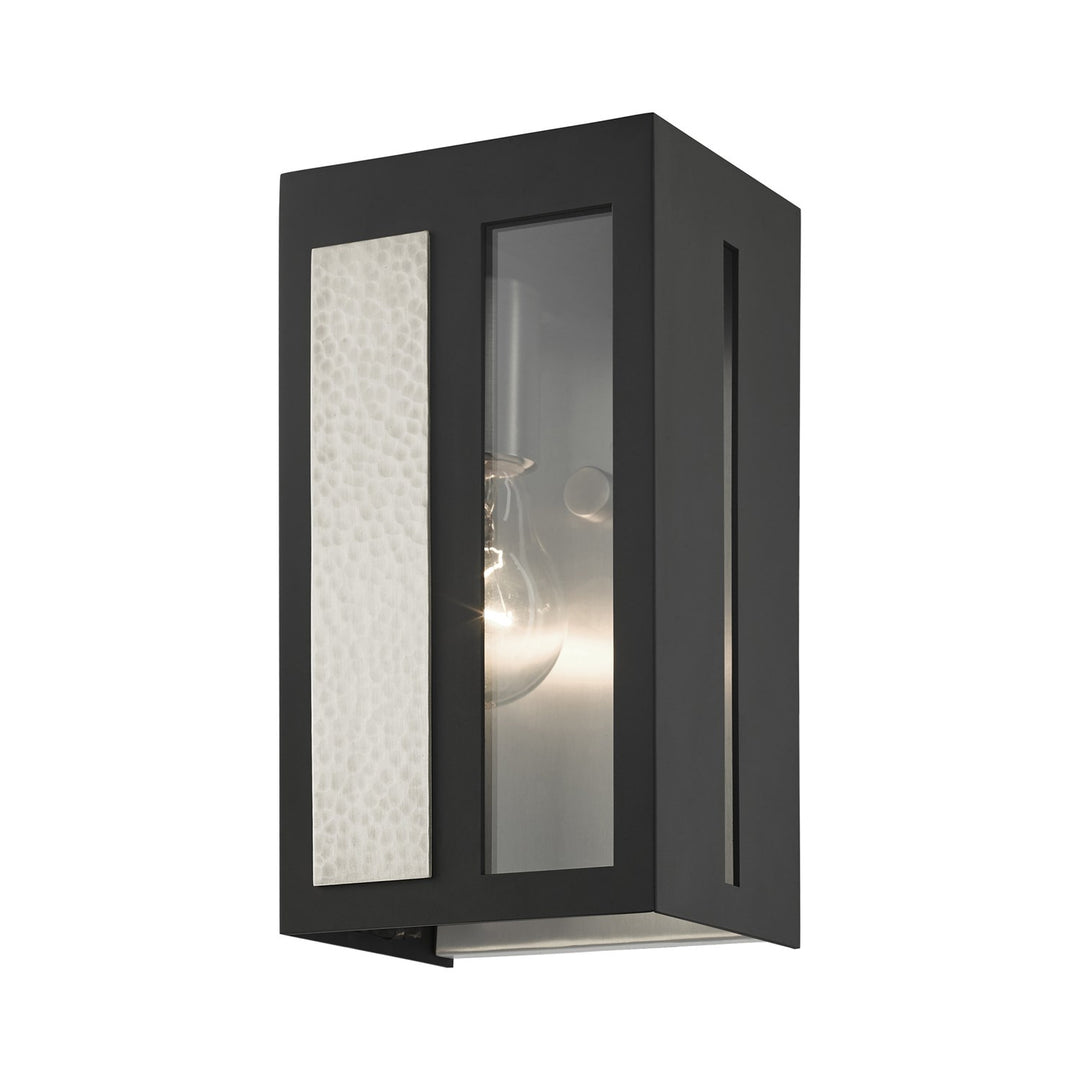 1 Light Black Outdoor Ada Wall Lantern