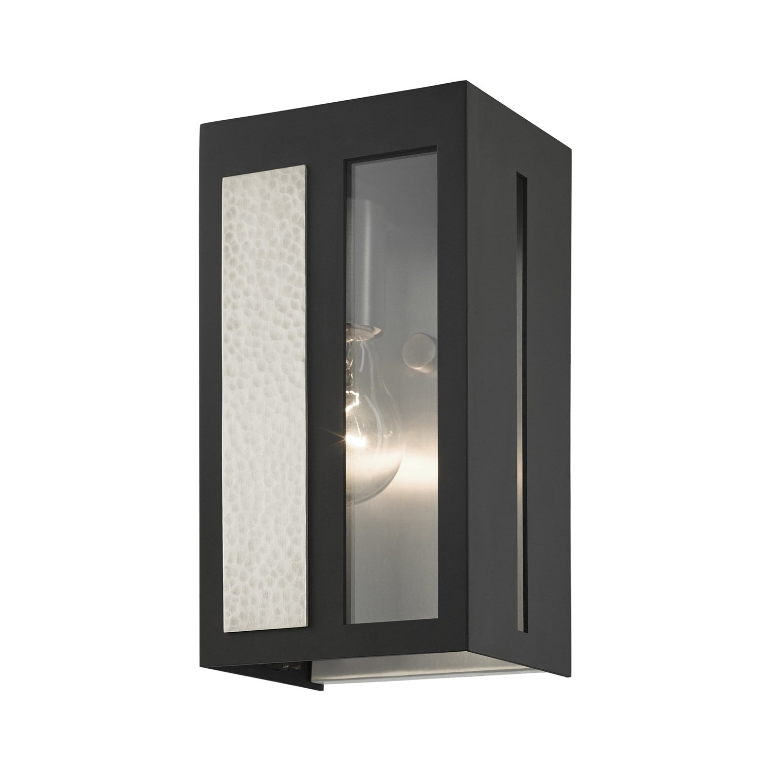 1 Light Black Outdoor Ada Wall Lantern