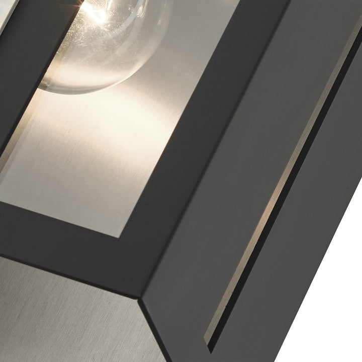 1 Light Black Outdoor Ada Wall Lantern