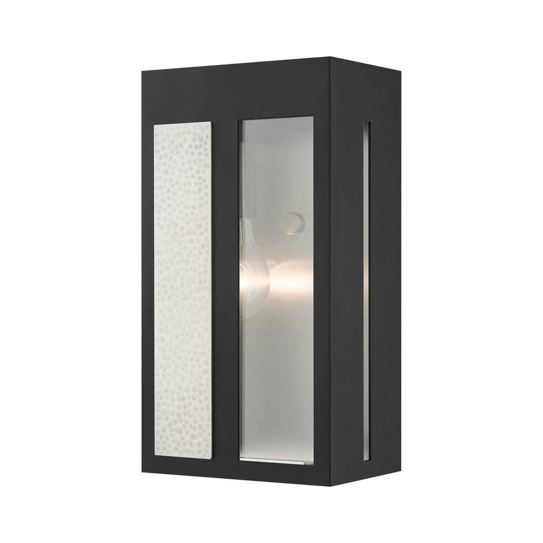 1 Light Black Outdoor Ada Wall Lantern by Livex Lighting