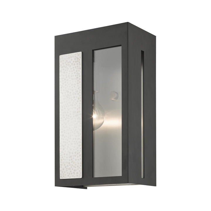 1 Light Black Outdoor Ada Wall Lantern
