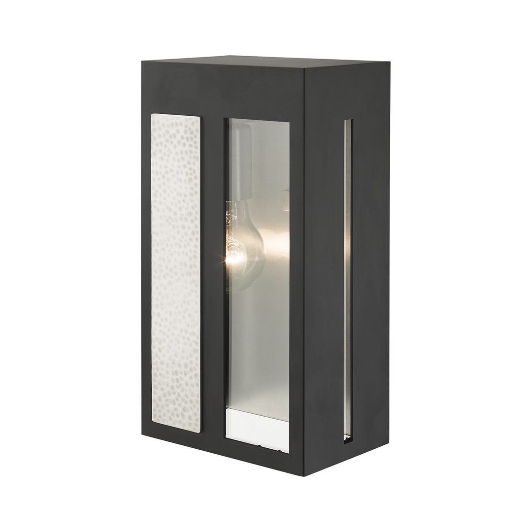 1 Light Black Outdoor Ada Wall Lantern