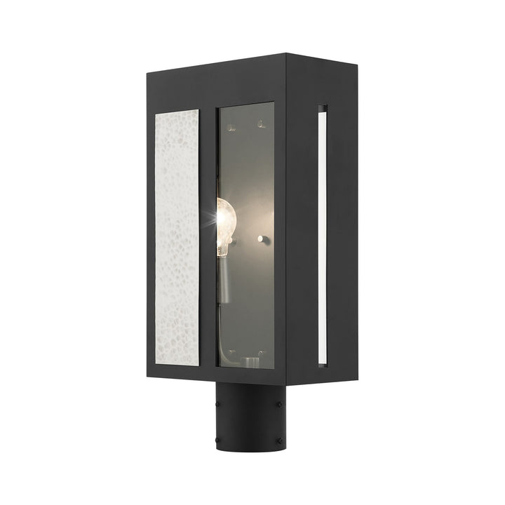 1 Light Black Outdoor Post Top Lantern
