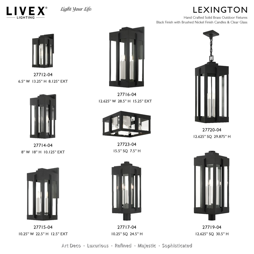 1 Light Black Outdoor Wall Lantern