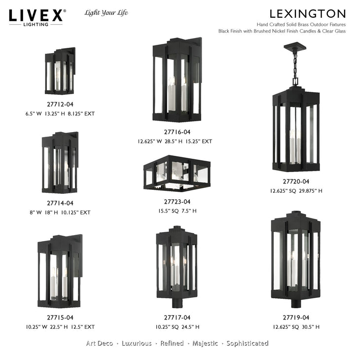 1 Light Black Outdoor Wall Lantern