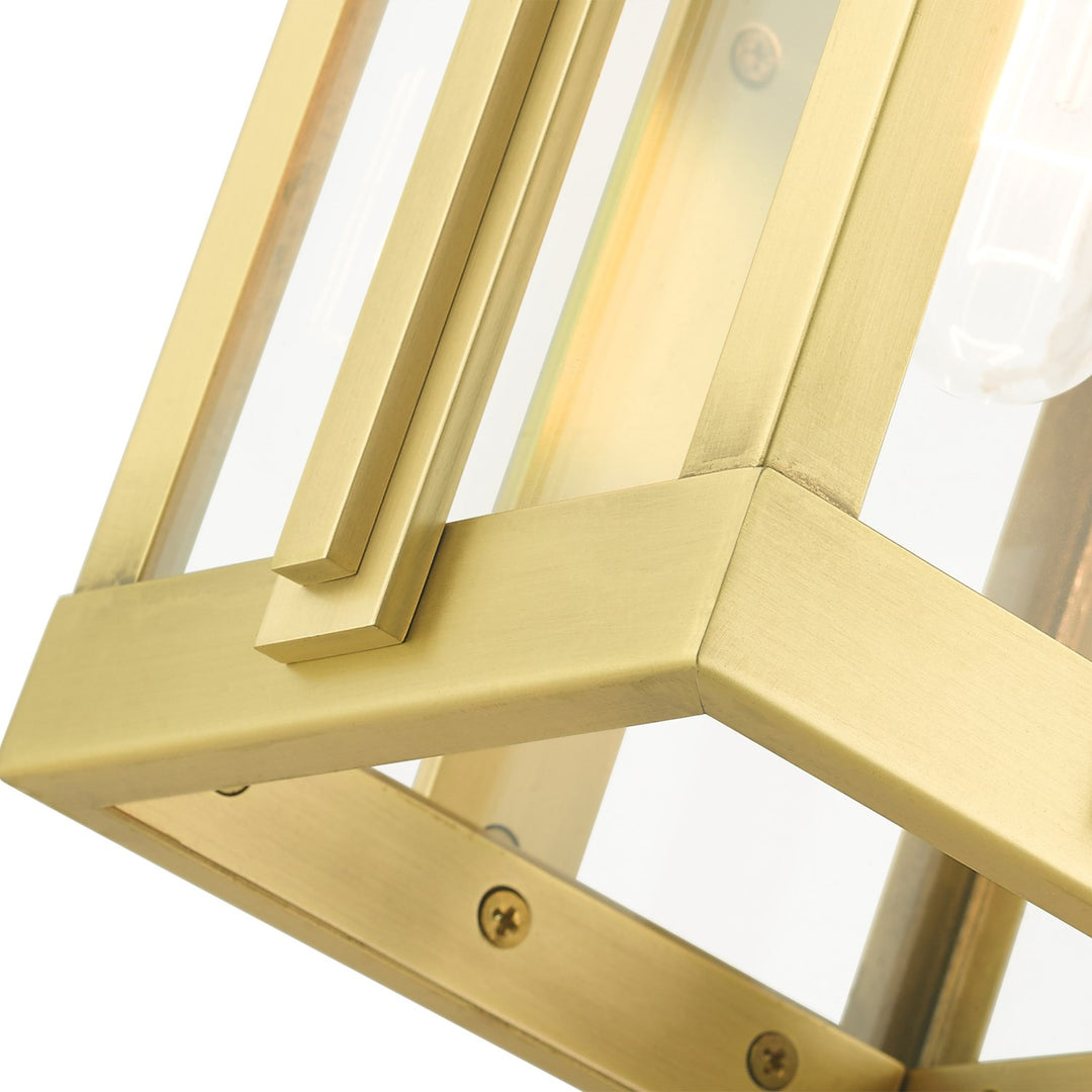 1 Light Natural Brass Outdoor Wall Lantern