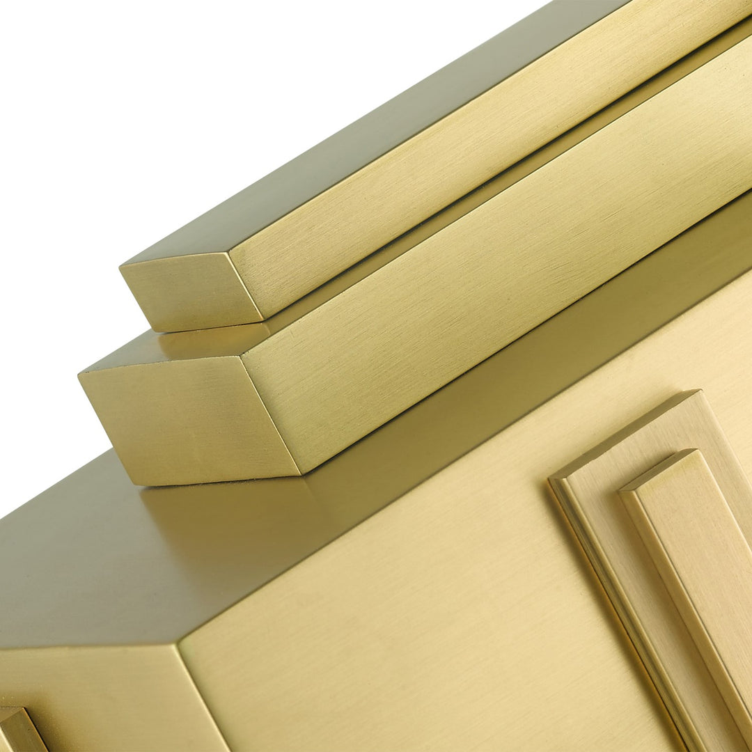 1 Light Natural Brass Outdoor Wall Lantern