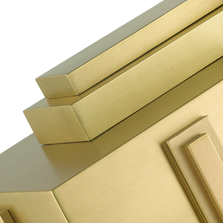 1 Light Natural Brass Outdoor Wall Lantern