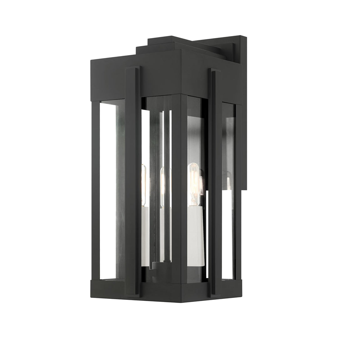 3 Light Black Outdoor Wall Lantern by Livex Lighting
