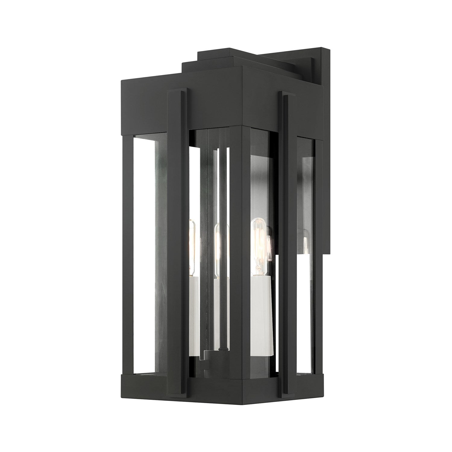 3 Light Black Outdoor Wall Lantern by Livex Lighting
