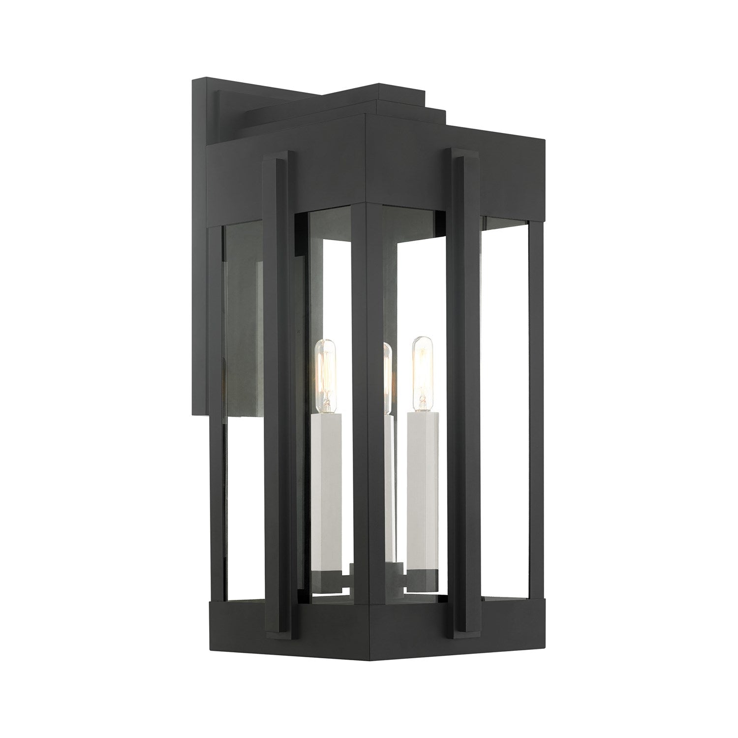 3 Light Black Outdoor Wall Lantern by Livex Lighting