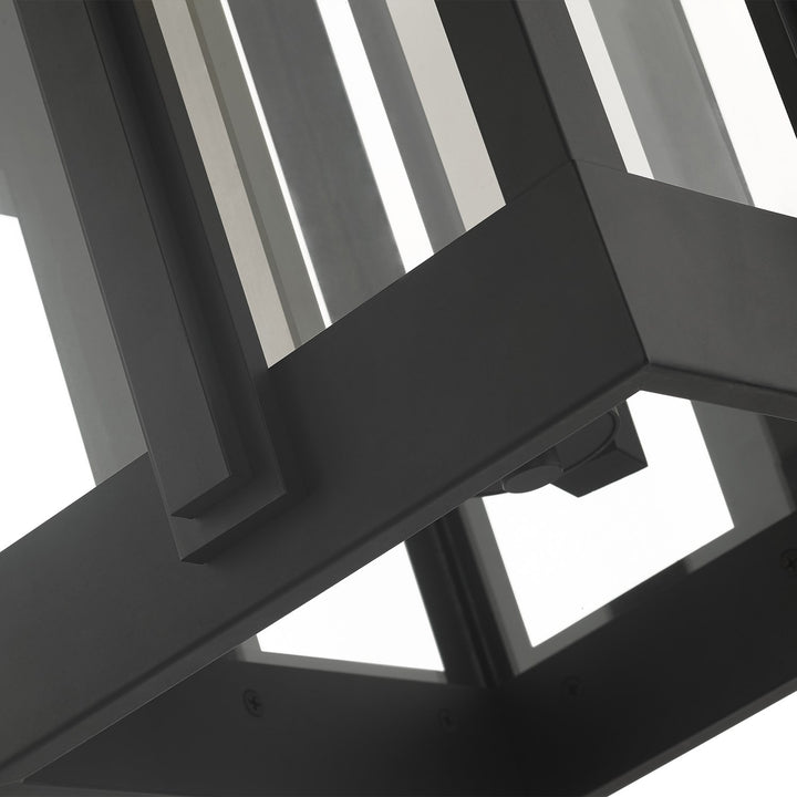 3 Light Black Outdoor Wall Lantern