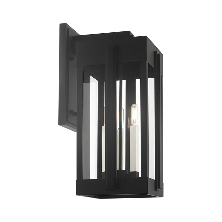 3 Light Black Outdoor Wall Lantern