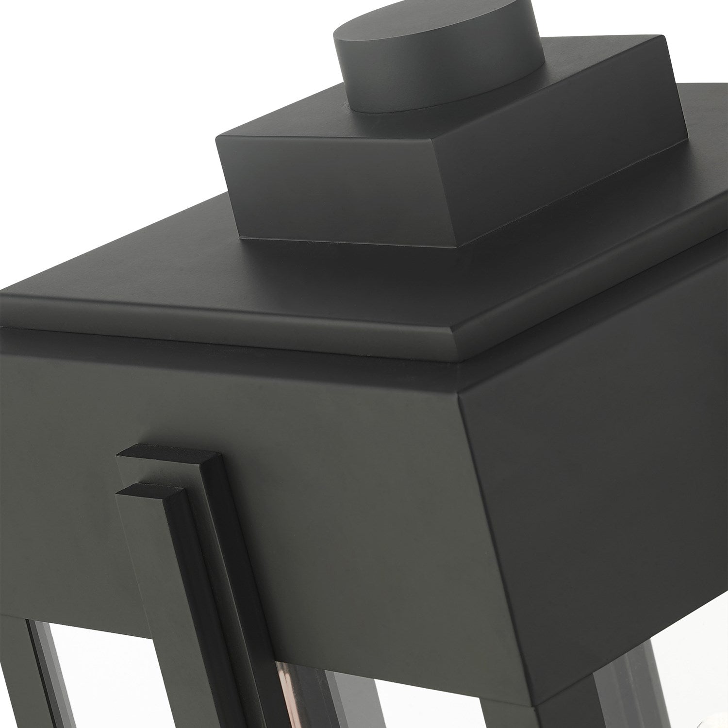 3 Light Black Outdoor Post Top Lantern