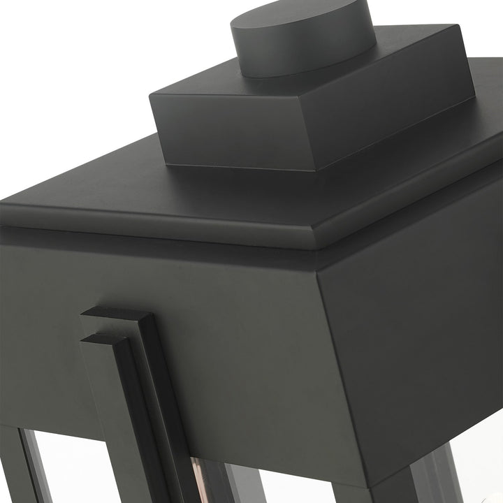 3 Light Black Outdoor Post Top Lantern
